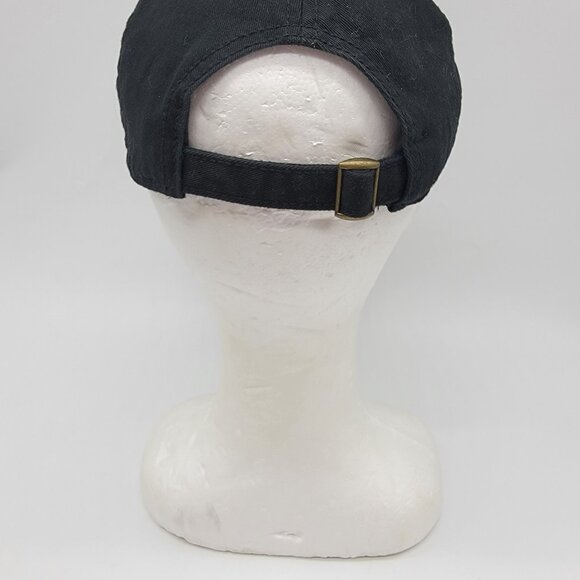 MTV Hat Music Television Black Adjustable Strapback Retro Cap Checker Logo OSFM - Picture 3 of 5